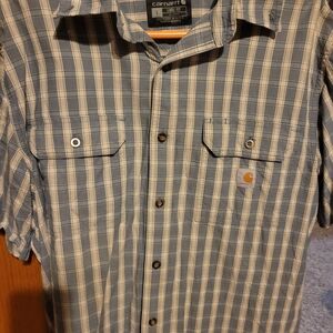 Carhartt Men's Blue Plaid Shirt